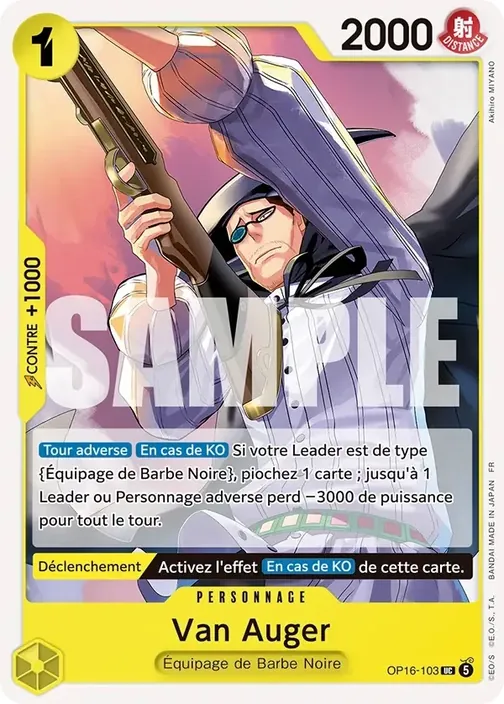 Carte One Piece française OP16-103 Van Auger