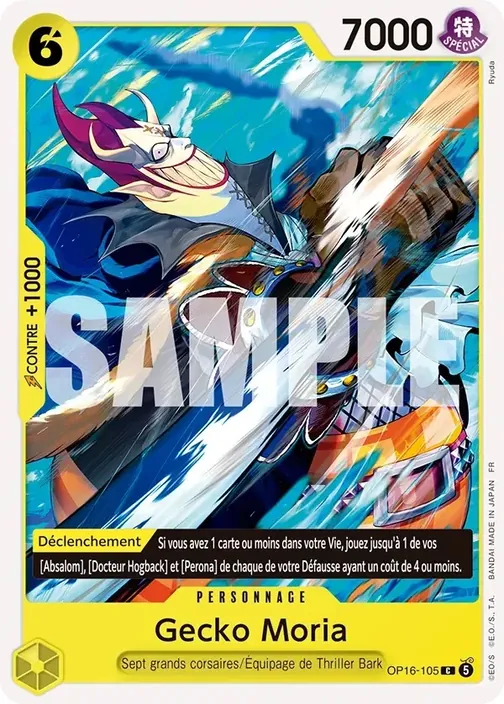 Carte One Piece française OP16-105 Gecko Moria