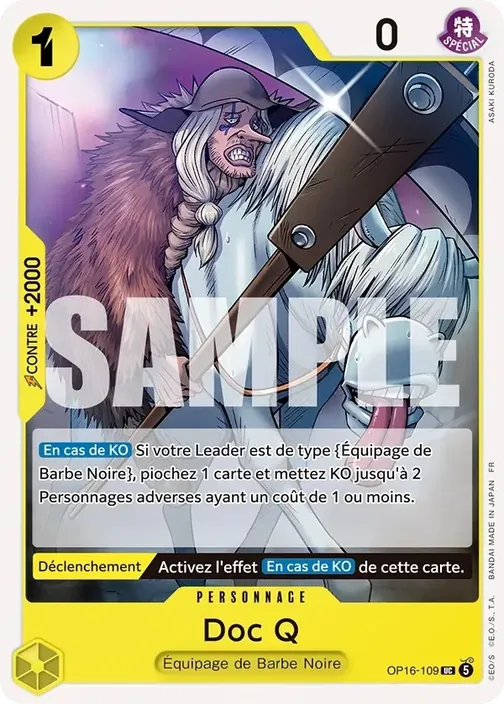 Carte One Piece française OP16-109 Doc Q