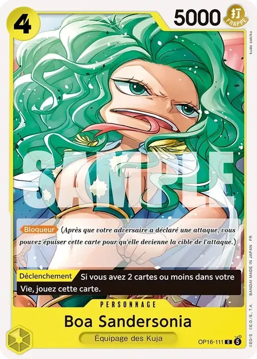 Carte One Piece française OP16-111 Boa Sandersonia