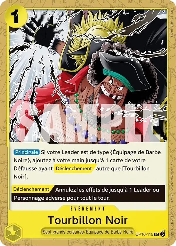 Carte One Piece française Tourbillon Noir OP16-115 UC