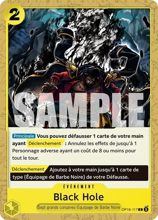 Carte One Piece française OP16-117 Black Hole