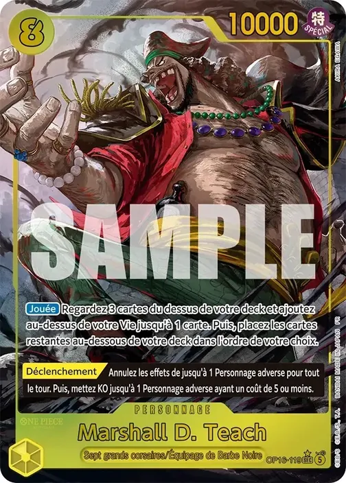 Carte One Piece française OP16-119 Marshall D. Teach (version 2)
