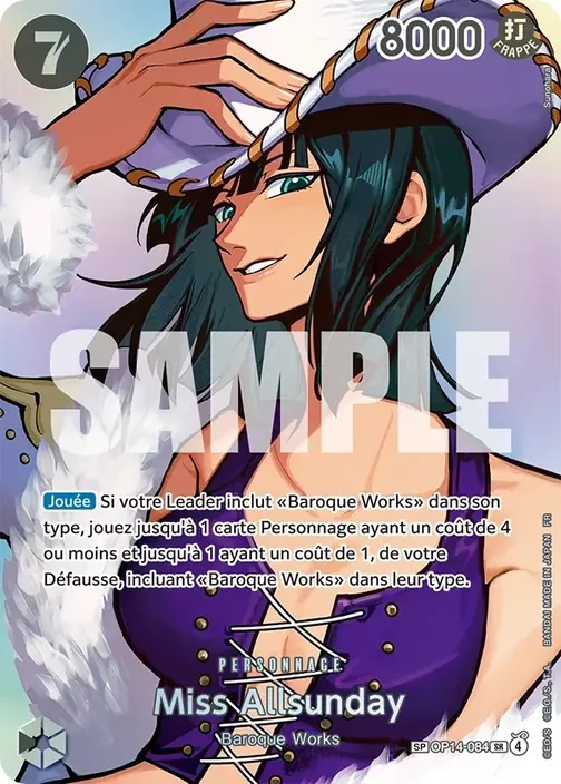 Carte One Piece française OP14-084 Miss Allsunday