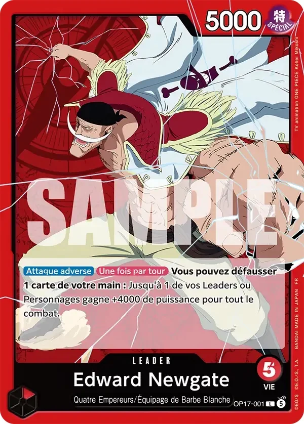 Carte One Piece française Edward Newgate OP17-001 L