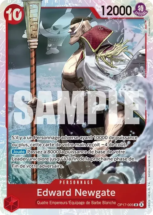 Carte One Piece française OP17-005 Edward Newgate