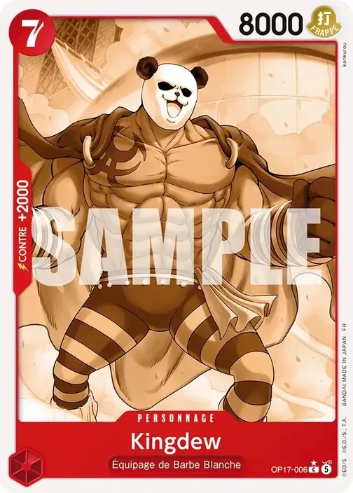 Carte One Piece française OP17-006 Kingdew (version 2)
