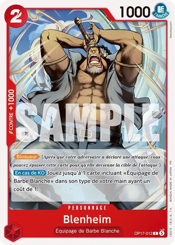Carte One Piece française Blenheim OP17-012 C