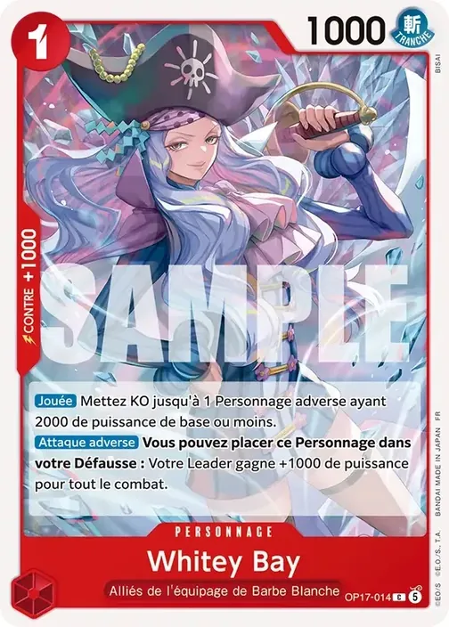 Carte One Piece française OP17-014 Whitey Bay