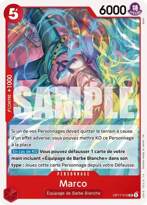 Carte One Piece française OP17-015 Marco