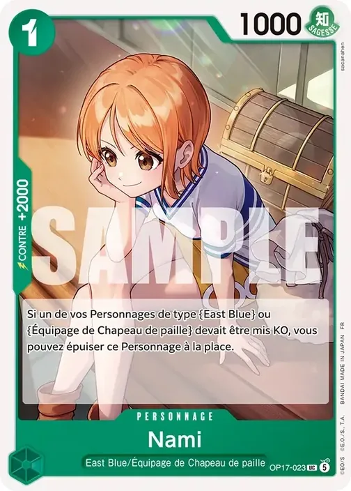 Carte One Piece française OP17-023 Nami
