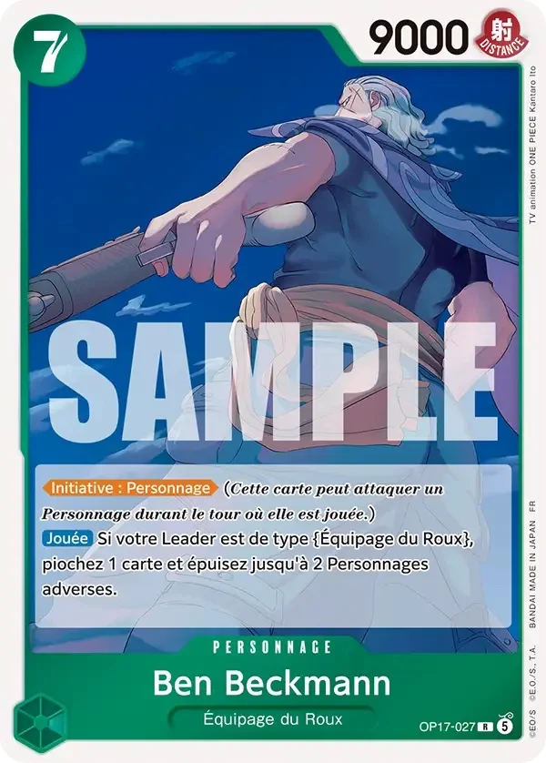 Carte One Piece française Ben Beckmann OP17-027 R
