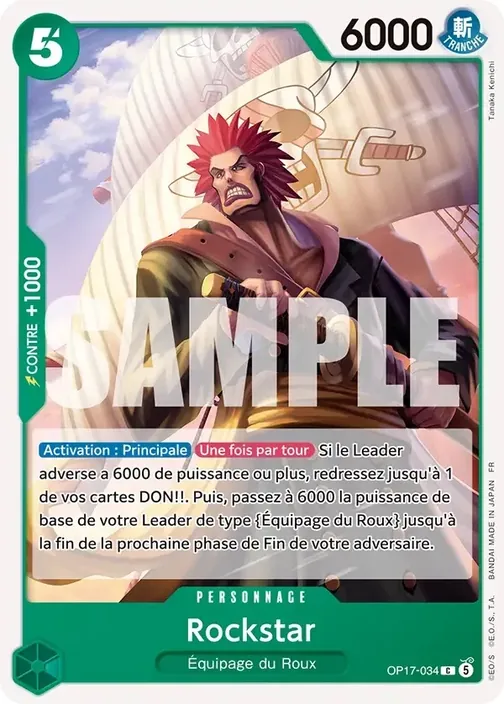Carte One Piece française OP17-034 Rockstar