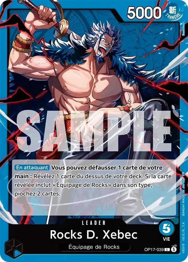 Carte One Piece française Rocks D. Xebec OP17-039 L