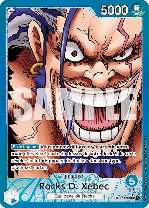 Carte One Piece française OP17-039 Rocks D. Xebec (version 2)