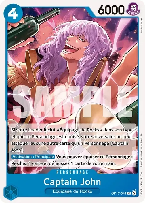 Carte One Piece française OP17-044 Captain John