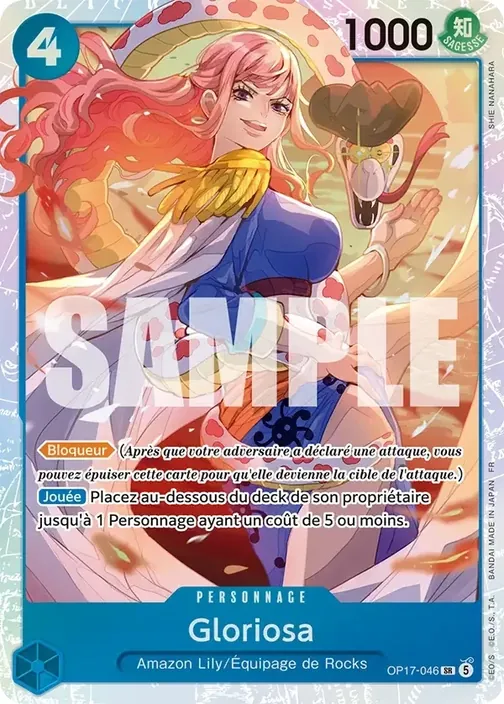 Carte One Piece française OP17-046 Gloriosa