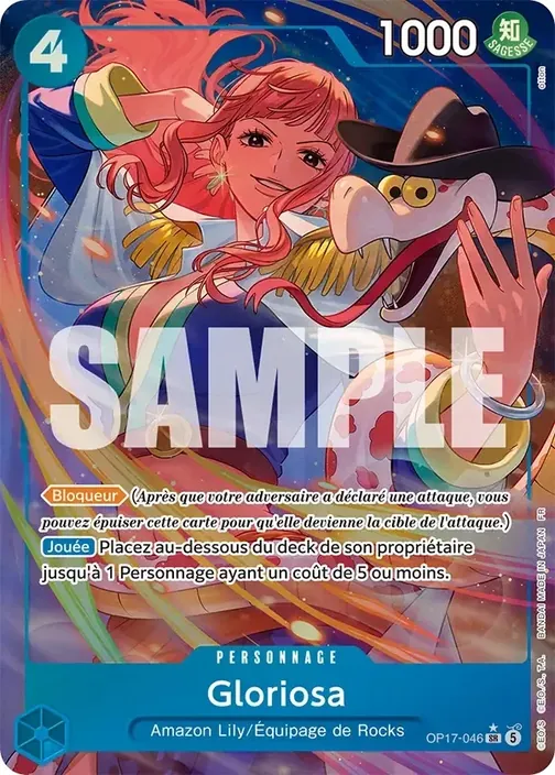 Carte One Piece française OP17-046 Gloriosa (version 2)
