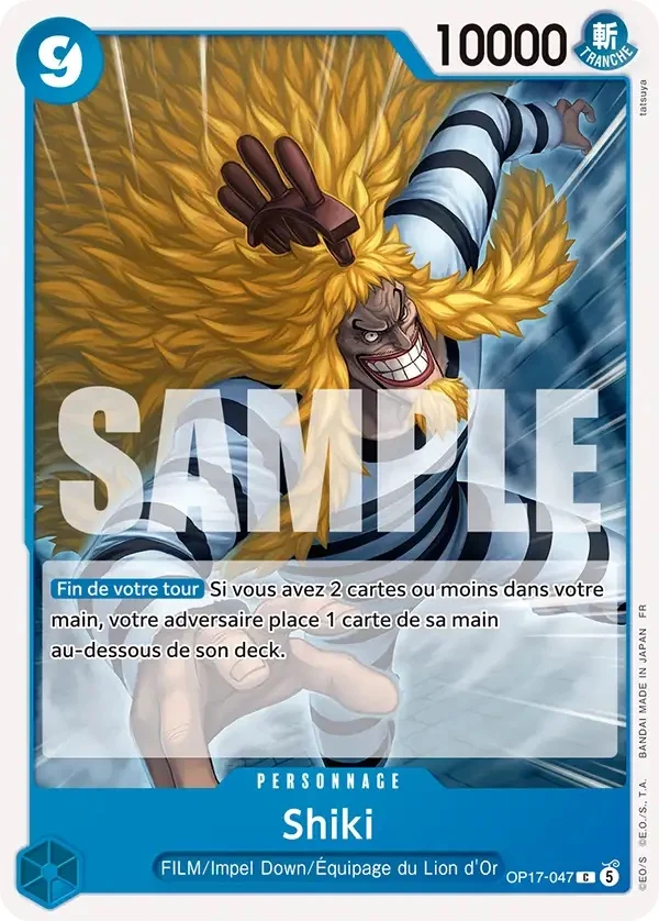 Carte One Piece française Shiki OP17-047 C