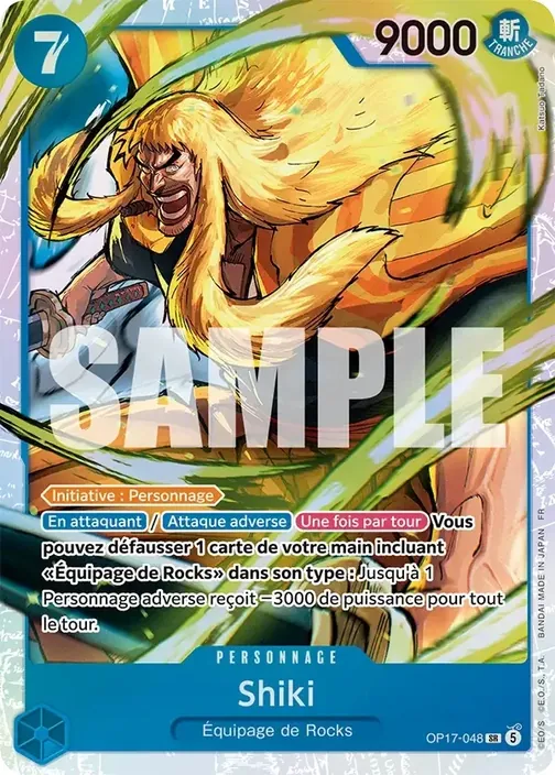 Carte One Piece française OP17-048 Shiki