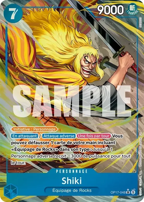 Carte One Piece française OP17-048 Shiki (version 2)