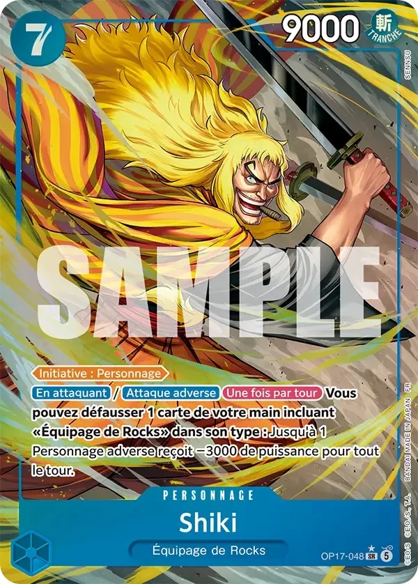 Carte One Piece française Shiki OP17-048 SR