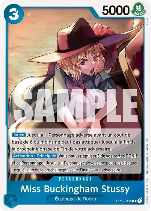 Carte One Piece française OP17-054 Miss Buckingham Stussy