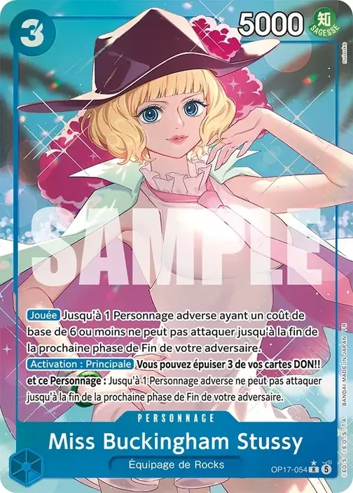 Carte One Piece française OP17-054 Miss Buckingham Stussy (version 2)
