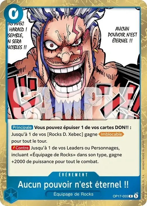 Carte One Piece française OP17-055 Aucun pouvoir n'est éternel !!