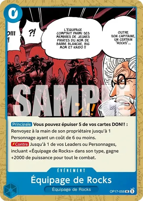 Carte One Piece française OP17-056 Équipage de Rocks