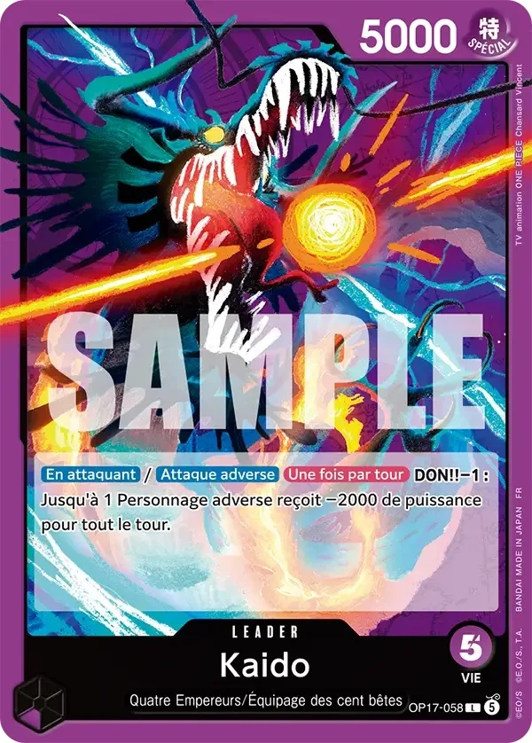 Carte One Piece française Kaido OP17-058 L