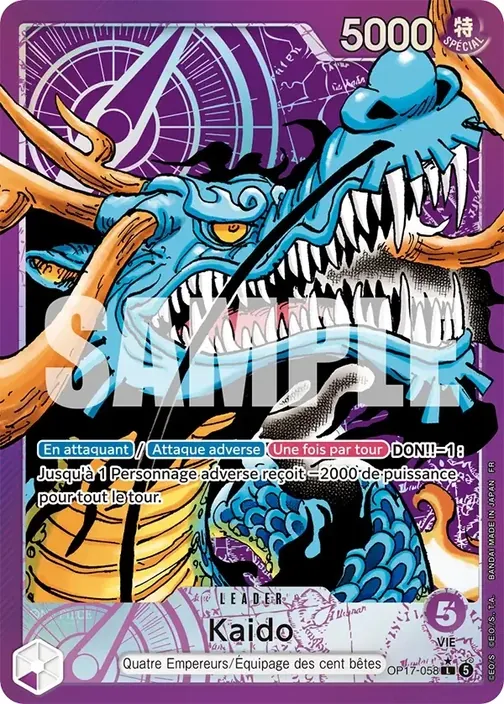 Carte One Piece française OP17-058 Kaido (version 2)