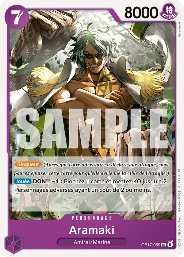 Carte One Piece française Aramaki OP17-059 UC