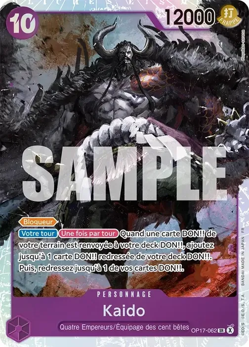 Carte One Piece française OP17-062 Kaido