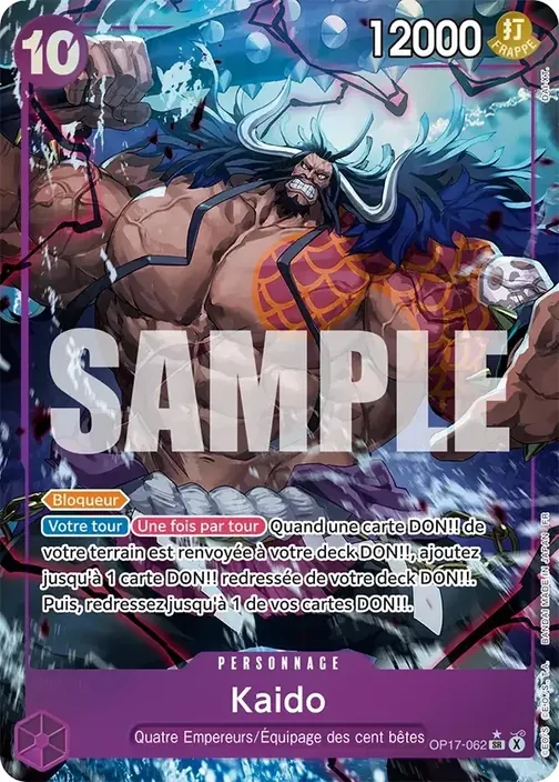 Carte One Piece française OP17-062 Kaido (version 2)