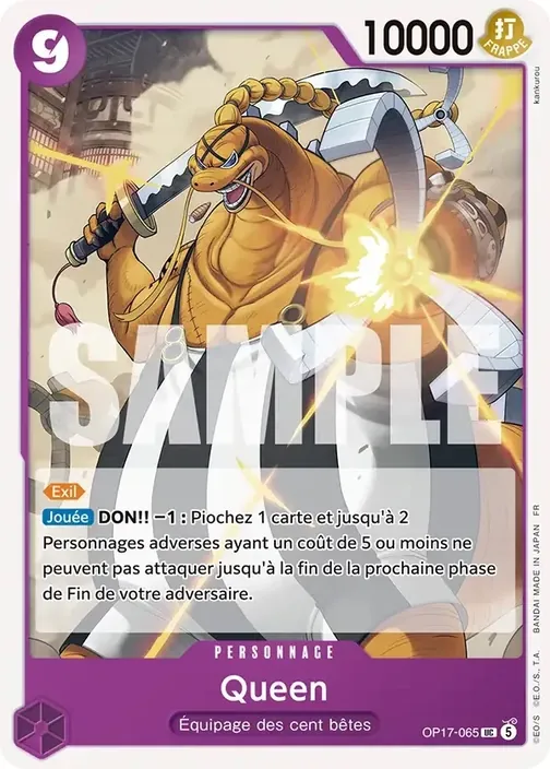 Carte One Piece française OP17-065 Queen