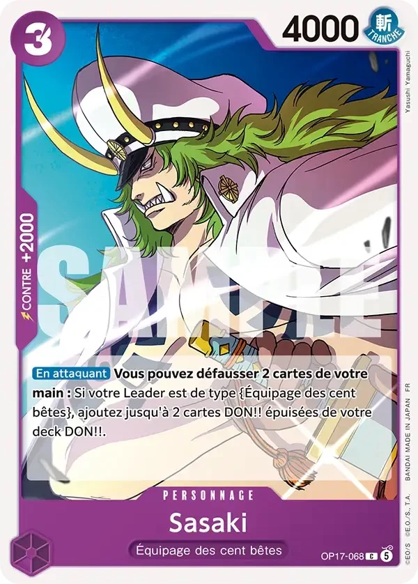 Carte One Piece française Sasaki OP17-068 C