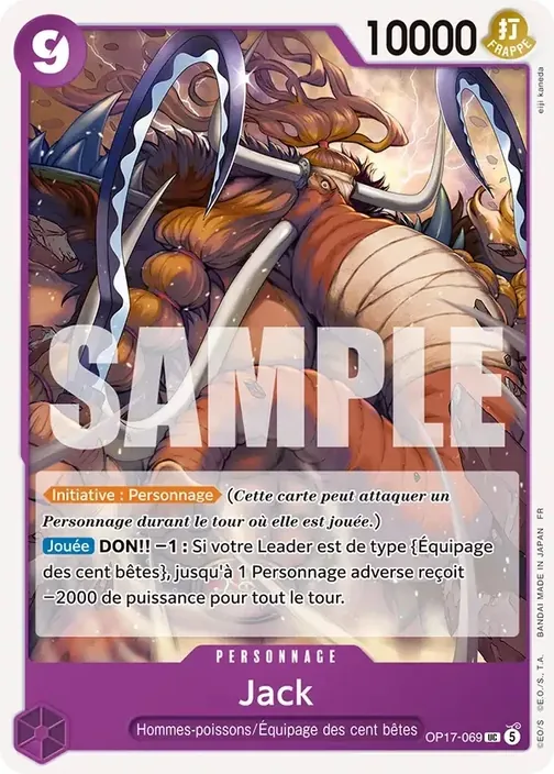 Carte One Piece française OP17-069 Jack