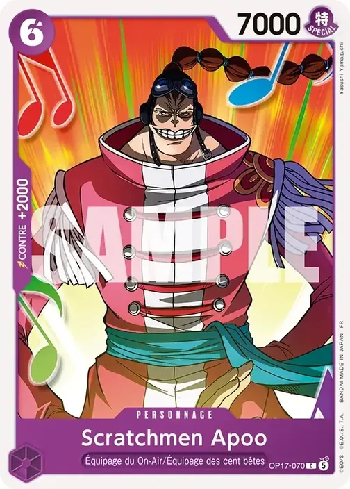 Carte One Piece française OP17-070 Scratchmen Apoo