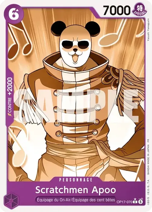 Carte One Piece française OP17-070 Scratchmen Apoo (version 2)