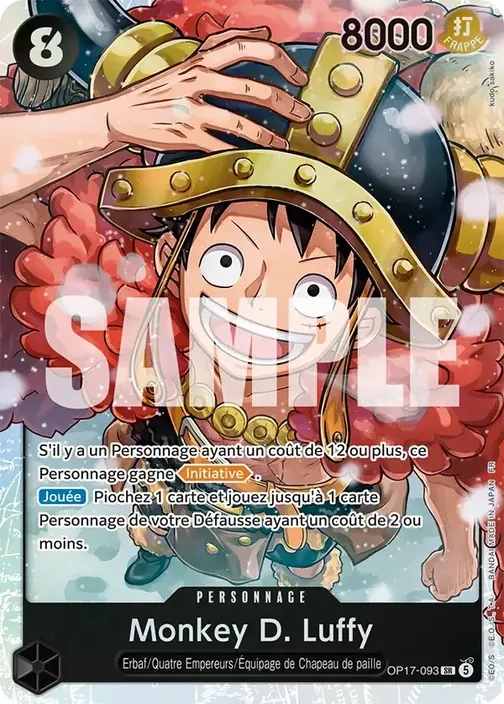 Carte One Piece française OP17-093 Monkey D. Luffy