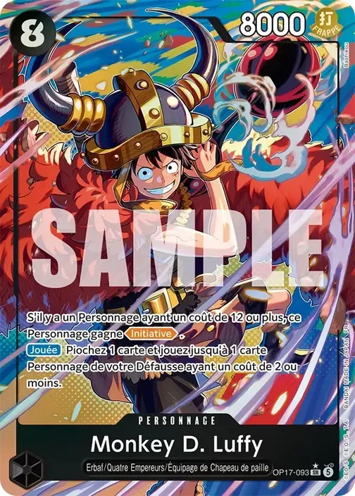 Carte One Piece française OP17-093 Monkey D. Luffy (version 2)