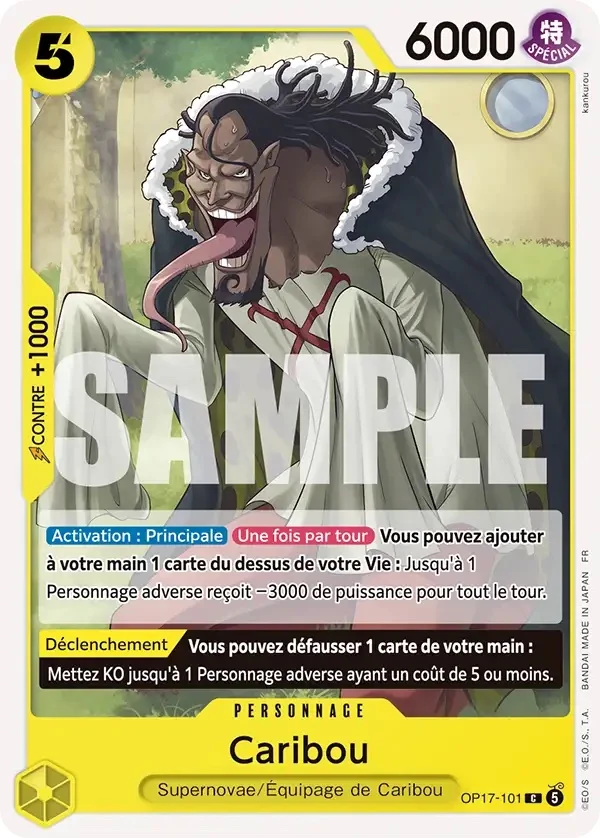 Carte One Piece française Caribou OP17-101 C