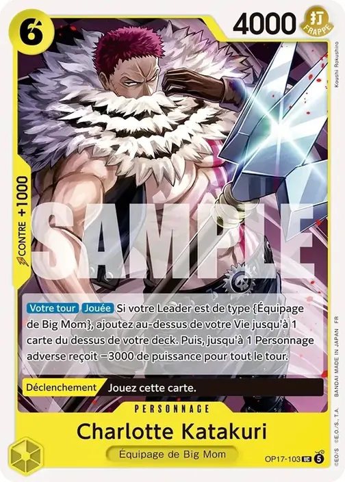 Carte One Piece française OP17-103 Charlotte Katakuri