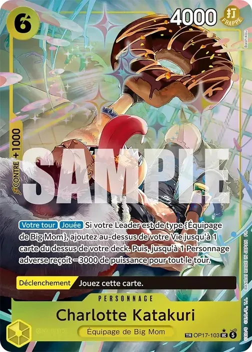 Carte One Piece française OP17-103 Charlotte Katakuri (version 2)