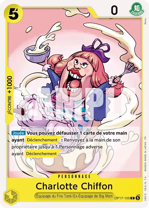 Carte One Piece française Charlotte Chiffon OP17-105 C