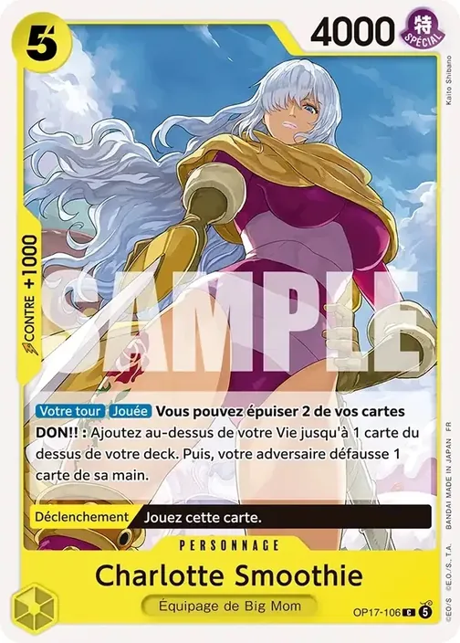 Carte One Piece française OP17-106 Charlotte Smoothie