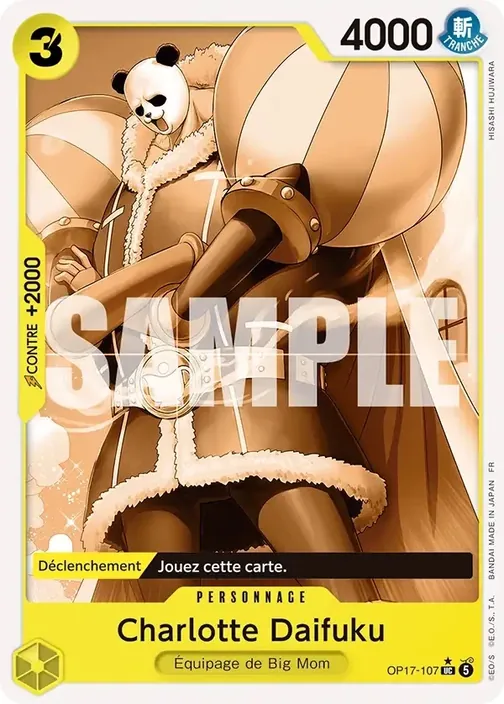 Carte One Piece française OP17-107 Charlotte Daifuku (version 2)