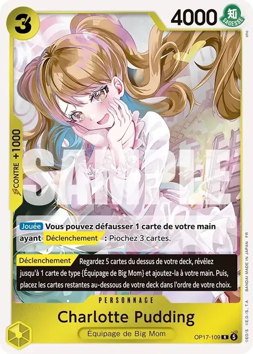 Carte One Piece française OP17-109 Charlotte Pudding