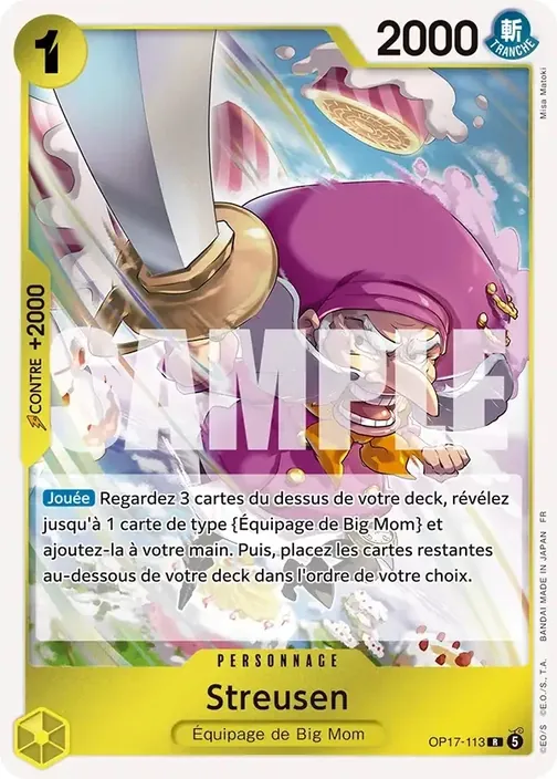 Carte One Piece française OP17-113 Streusen